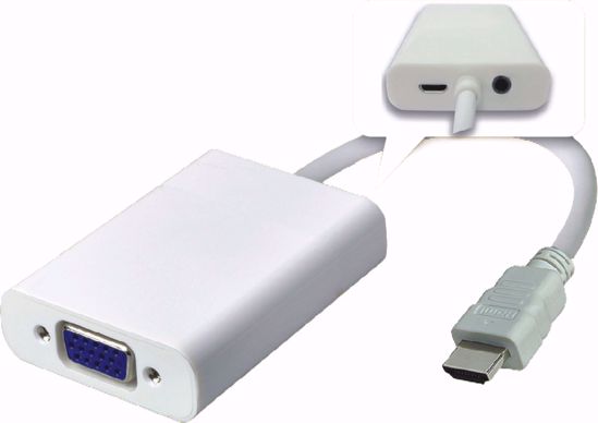 Immagine di MicroConnect Adapter HDMI - VGA M/F, White